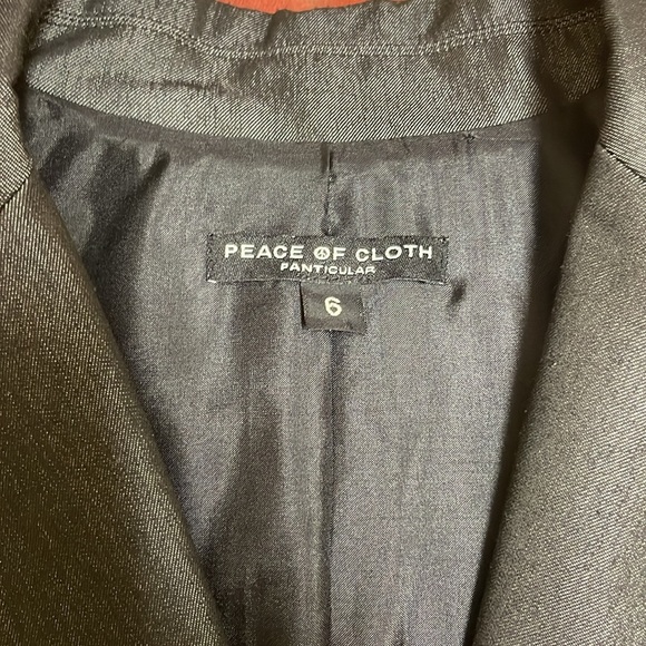 Peace of Cloth 2pc Gray Power Suit in Metallic Graphite Gray Size 6 - Picture 7 of 8